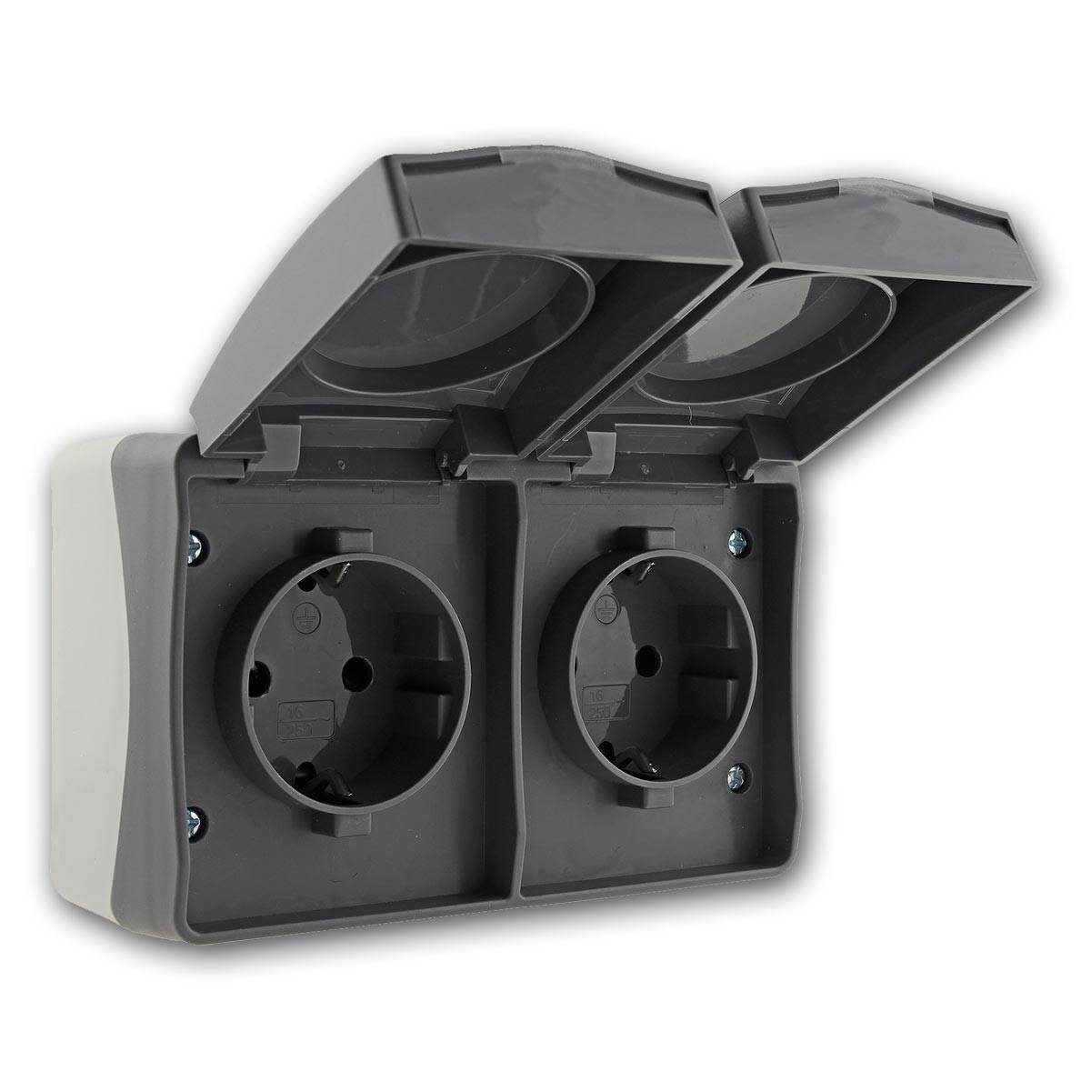 ChiliTec - NUQUI Feuchtraum 2-fach Steckdose horizonta IP54-1