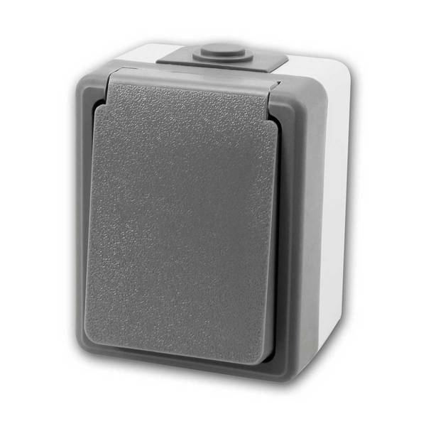 McPower - Feuchtraum Steckdose "SECURE", 250V/16A, IP44