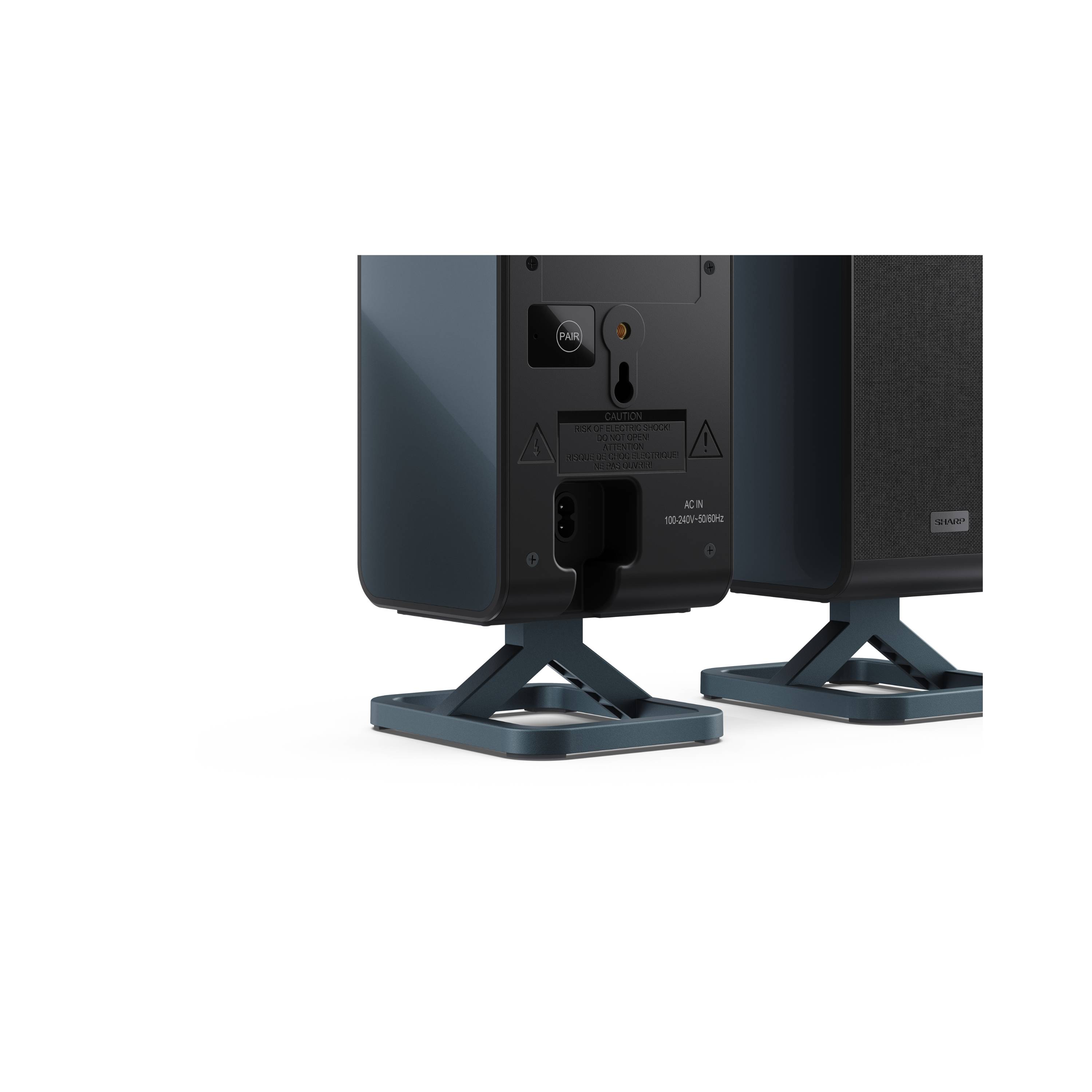 Sharp HT-SPR52021 2.0.2 Dolby Atmos Rear-Lautsprecher kabellos 200 W, kompatibel mit HT-SBW53121 & HT-SBW55121-2