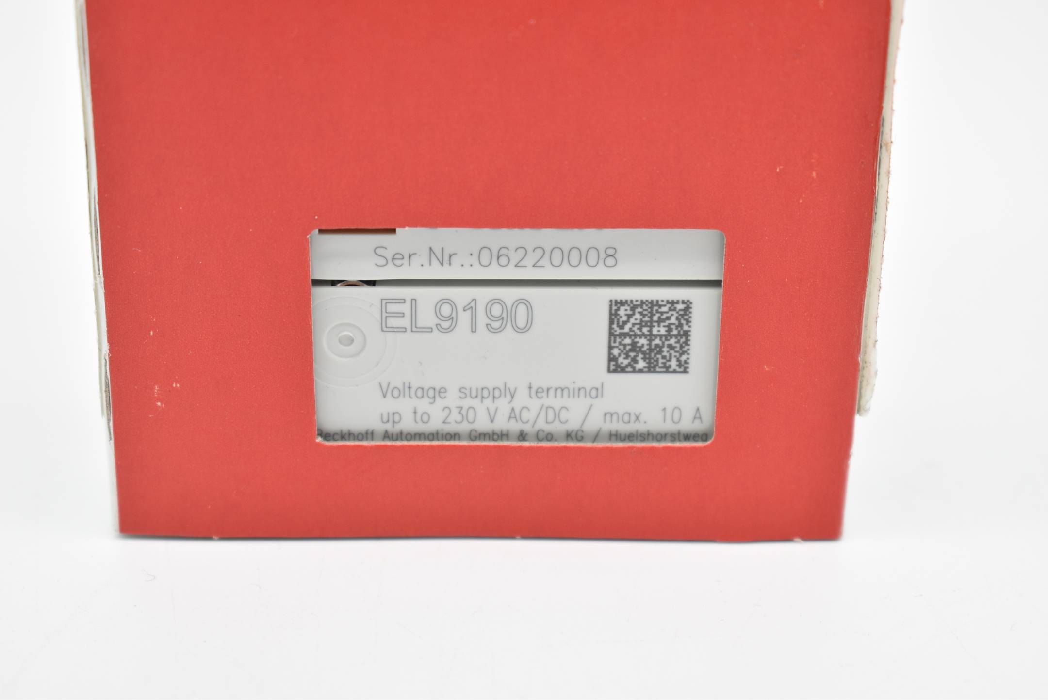 Beckhoff EL9190, EtherCAT-Klemme, Potenzialverteilung, 0…230V AC/DC, 10A-1