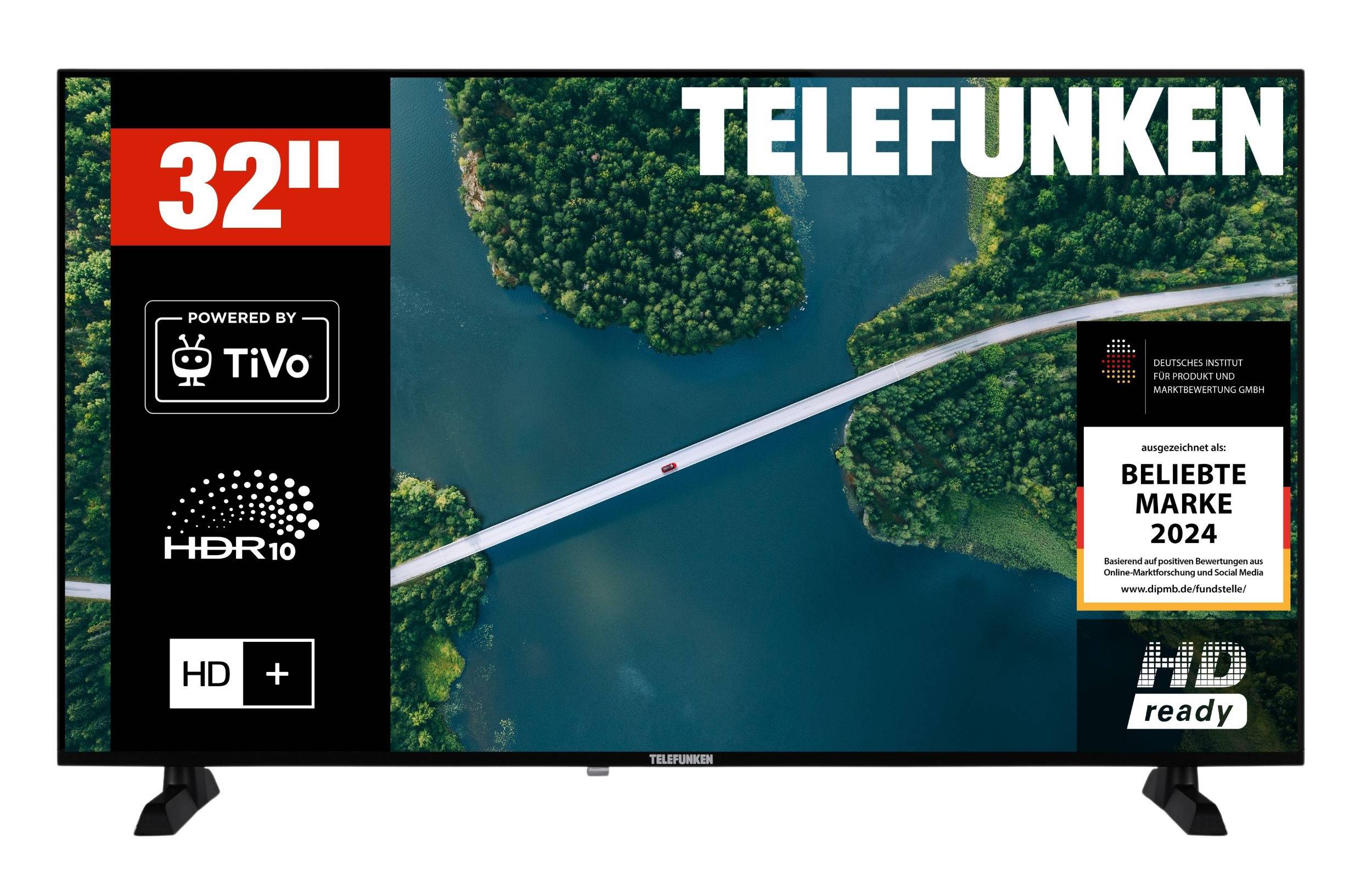 Telefunken XH32TP900S Fernseher 32 Zoll Smart TV powered by TiVo HD, HDR TV, HD+ 6 Monate (2026)-0