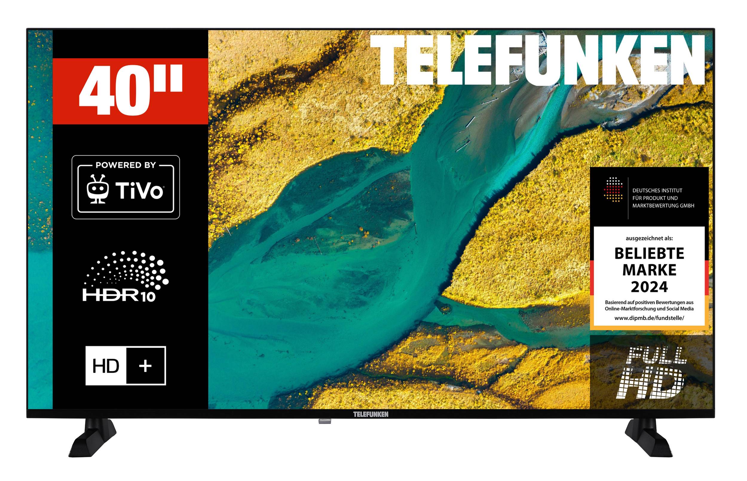 Telefunken XF40TP900S Fernseher 40 Zoll Smart TV powered by TiVo Full HD HDR TV HD+ 6 Monate (2026)-0