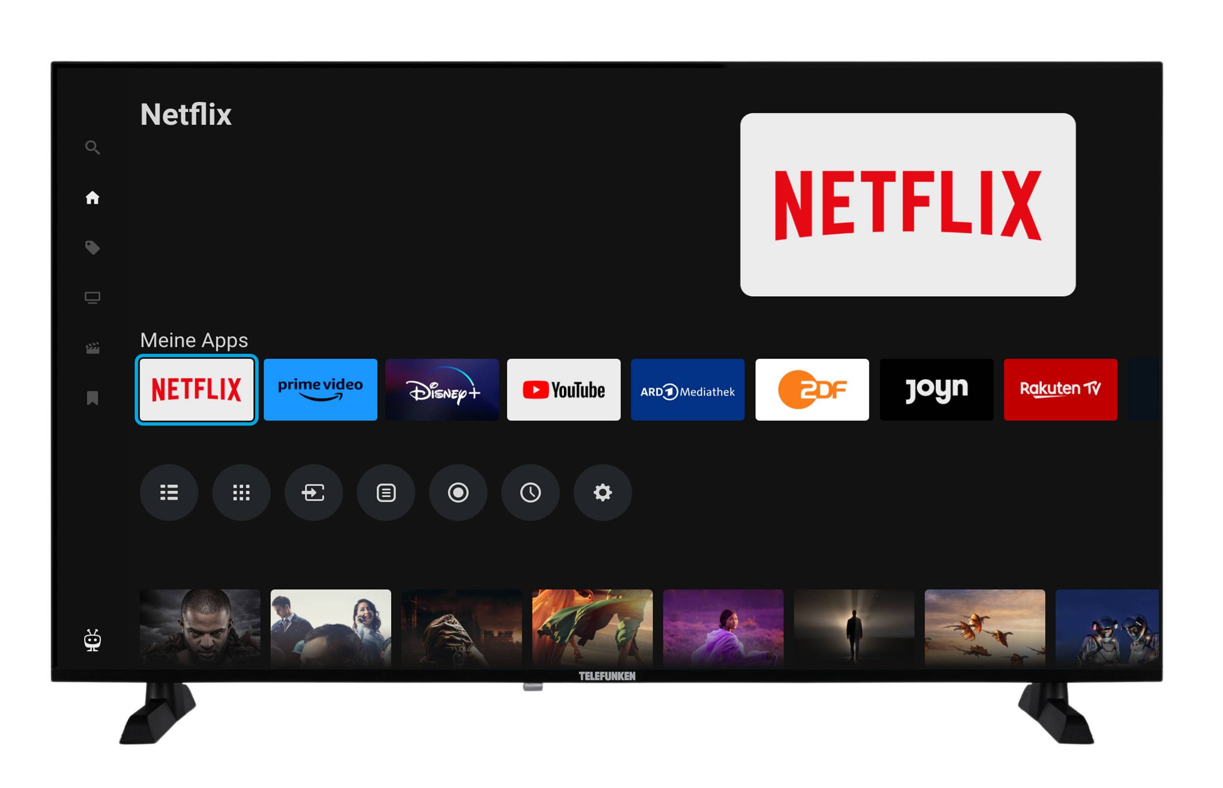Telefunken XF40TP900S Fernseher 40 Zoll Smart TV powered by TiVo Full HD HDR TV HD+ 6 Monate (2026)-1