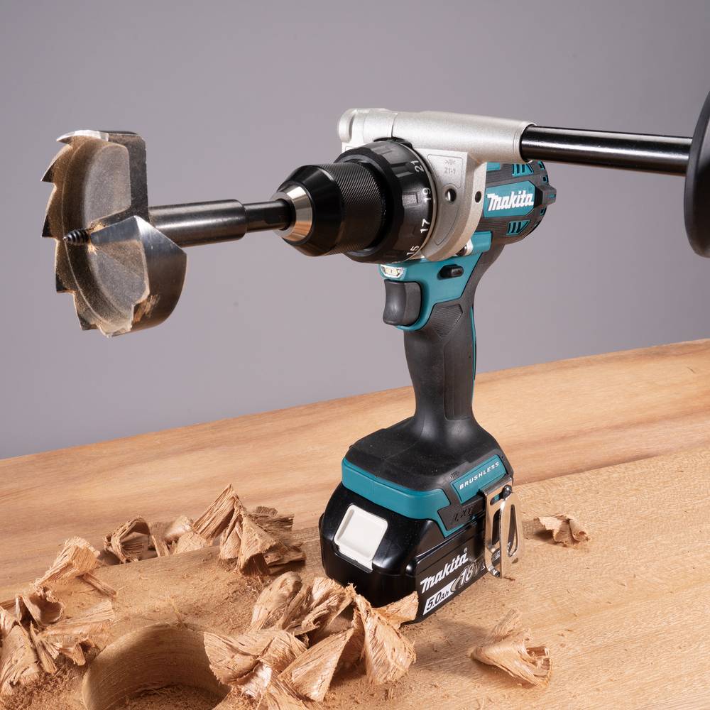 Makita DDF492Z, Handbohrmaschine, Ohne Schlüssel, Bürstenlos, Bohrer, Blau, Schwarz, 1,3 cm-3