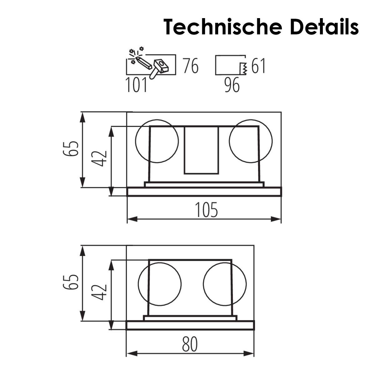 GLASI LED 3W P WW-schwarz-2