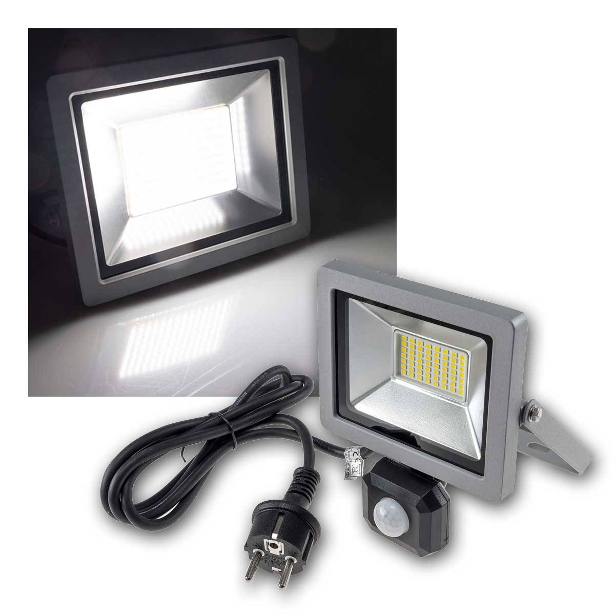 ChiliTec - LED-Fluter SlimLine"CTF-SLT30 PIR" 30W 2960lm IP44-0