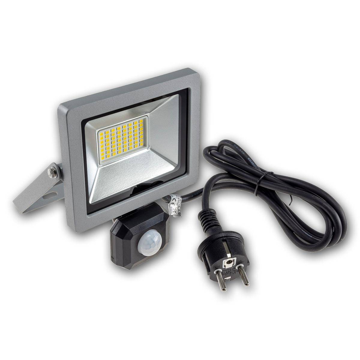 ChiliTec - LED-Fluter SlimLine"CTF-SLT30 PIR" 30W 2960lm IP44-4