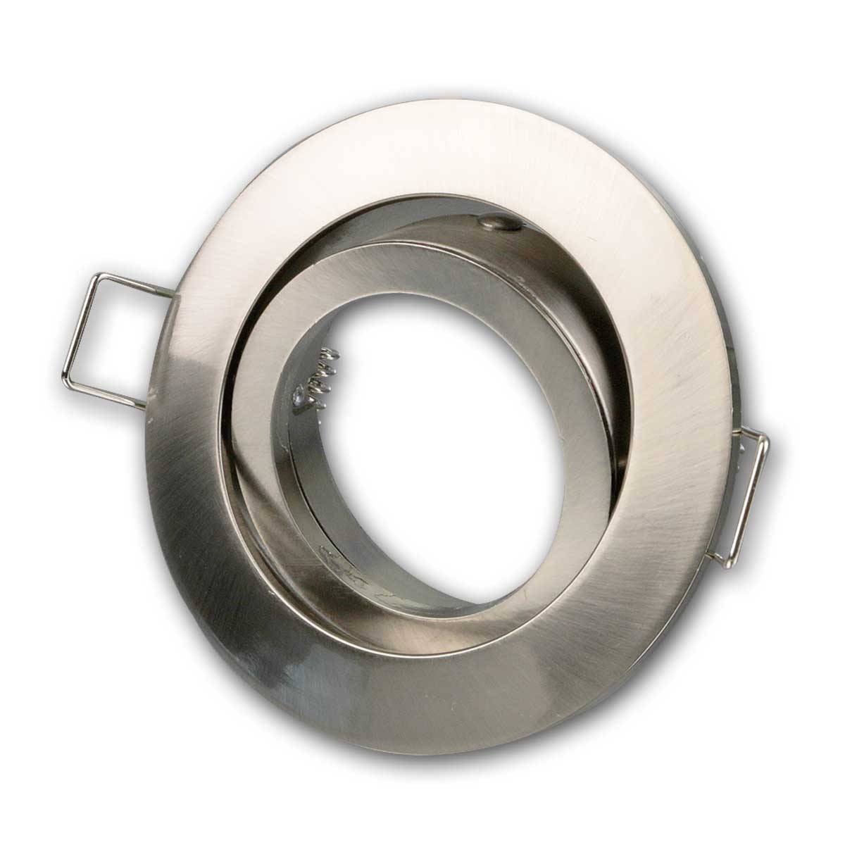 McShine - Einbaurahmen"DL-248s" rund, Edelstahl Optik, Ø82mm