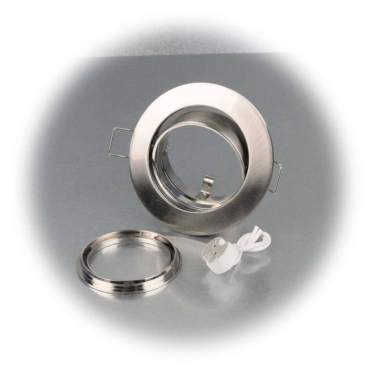 McShine - Einbaurahmen"DL-248s" rund, Edelstahl Optik, Ø82mm-1