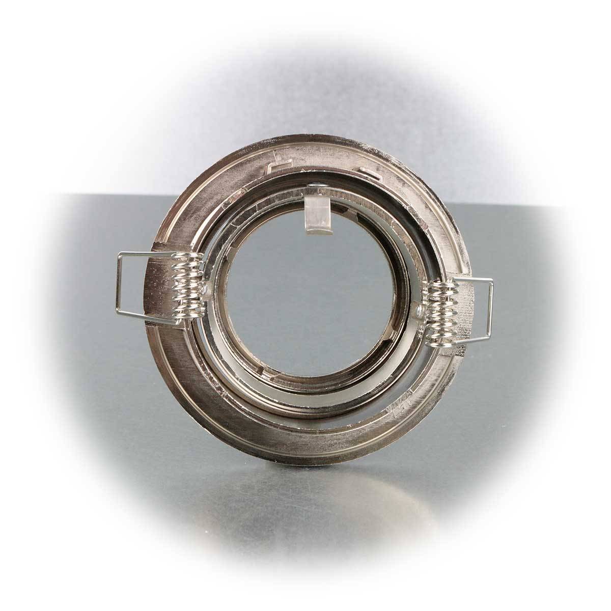 McShine - Einbaurahmen"DL-248s" rund, Edelstahl Optik, Ø82mm-2