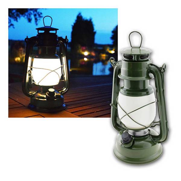 ChiliTec - LED Camping Laterne "CT-CL Army" warmweiß dimmbar