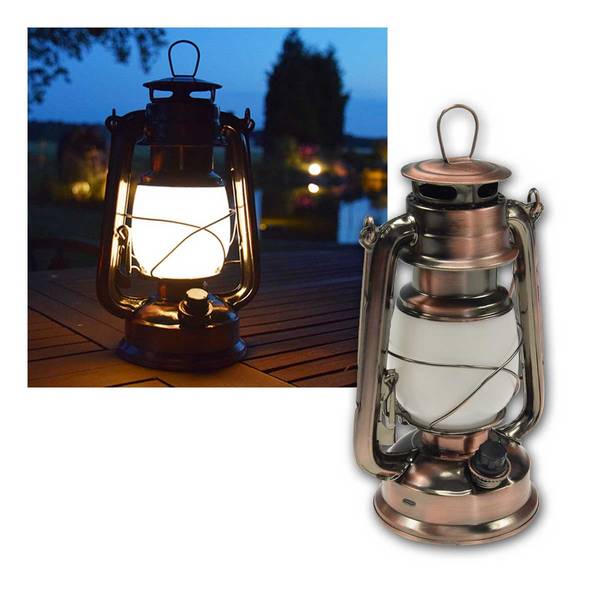 ChiliTec - LED Camping Laterne "CT-Copper Pro" warmweiß dimmb