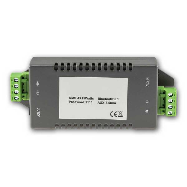 ChiliTec - Bluetooth Receiver, 4-Kanal Verstärker 4x15W, 12V