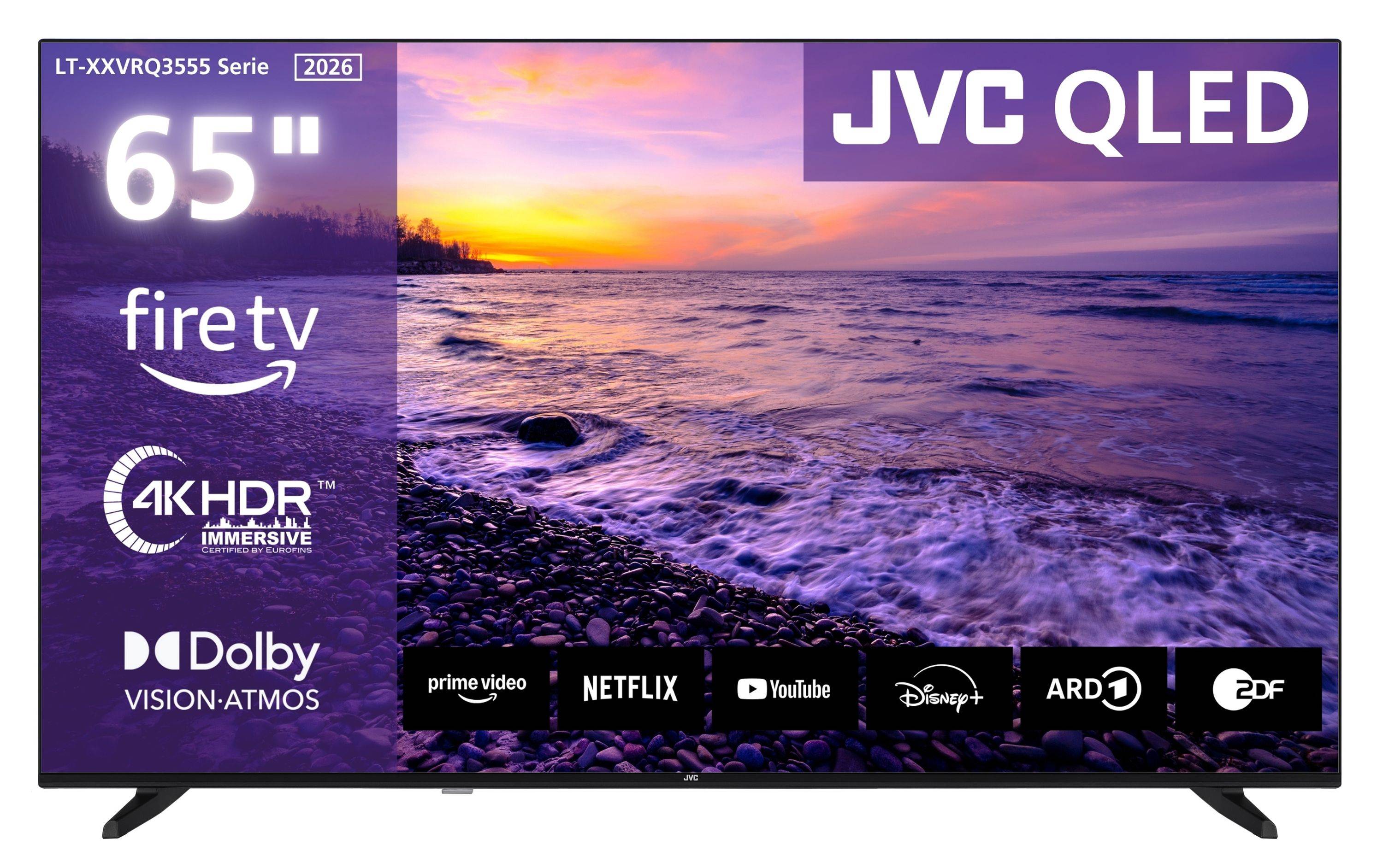 JVC LT-65VRQ3555 QLED Fernseher 65 Zoll Fire TV 4K UHD Smart TV HDR Dolby Vision Atmos, Alexa (2026)-0