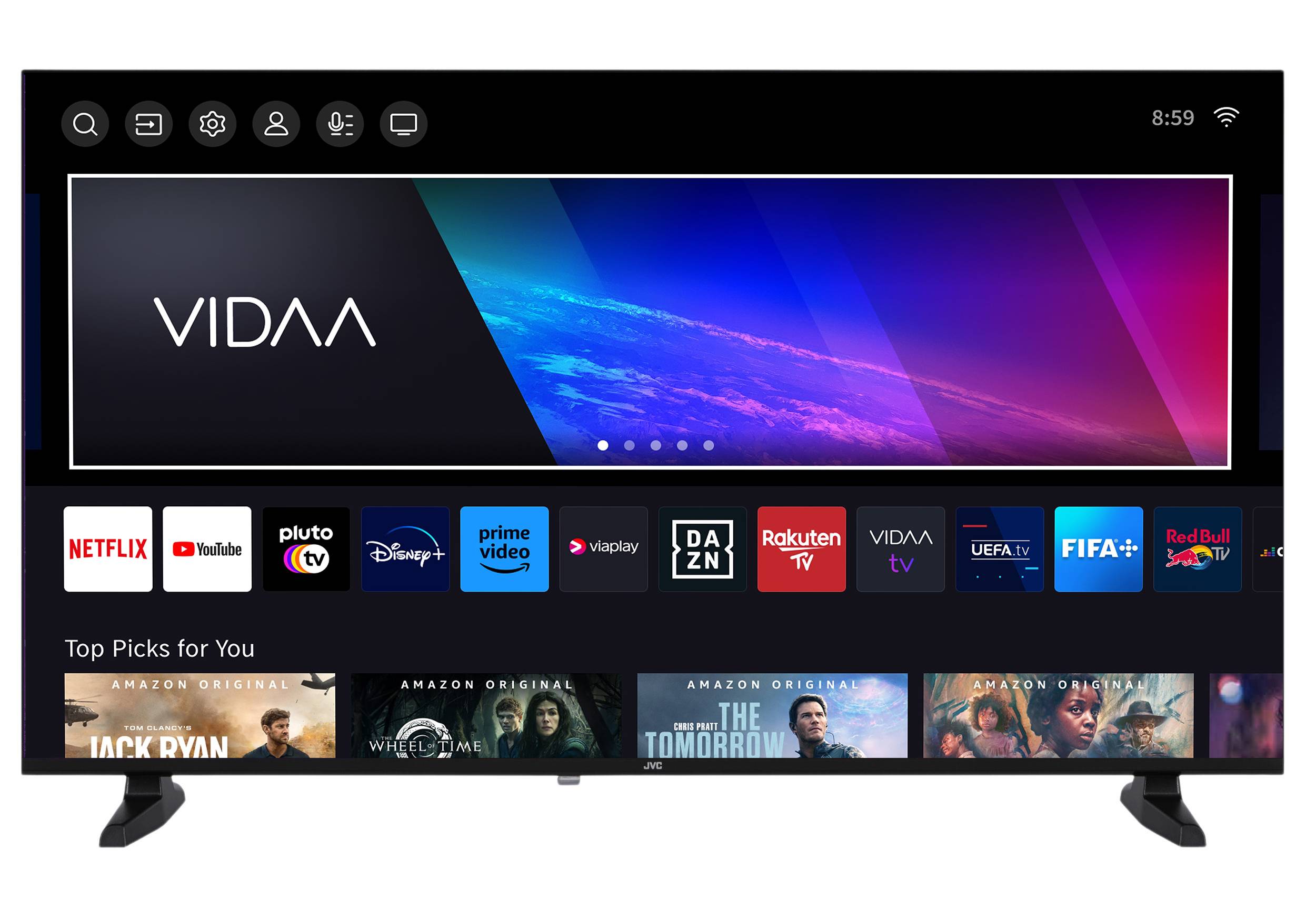 JVC LT-40VDF2555 Fernseher 40 Zoll Smart TV VIDAA Full HD HDR Fernseher, Triple-Tuner, LED TV (2026)-1
