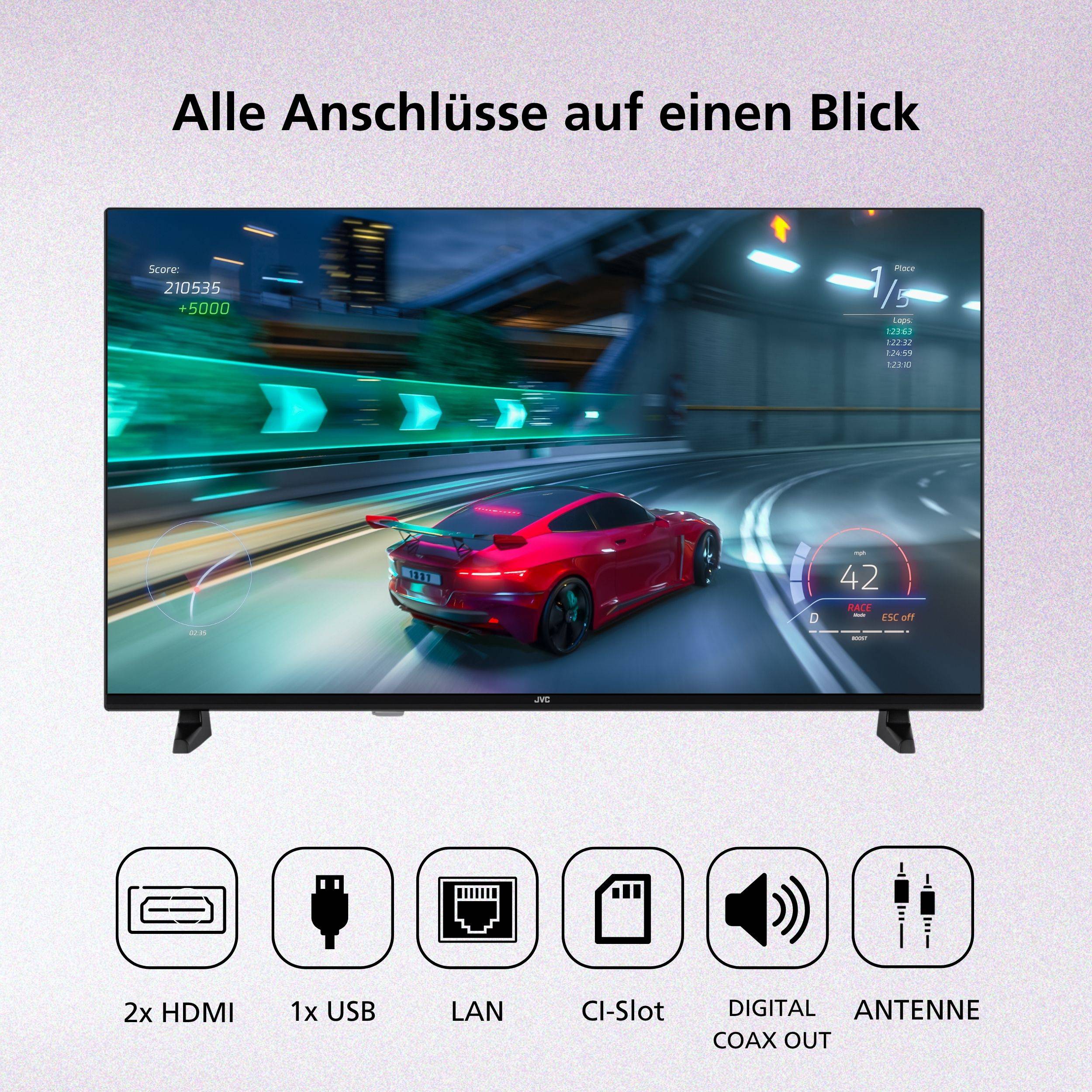 JVC LT-40VDF2555 Fernseher 40 Zoll Smart TV VIDAA Full HD HDR Fernseher, Triple-Tuner, LED TV (2026)-3