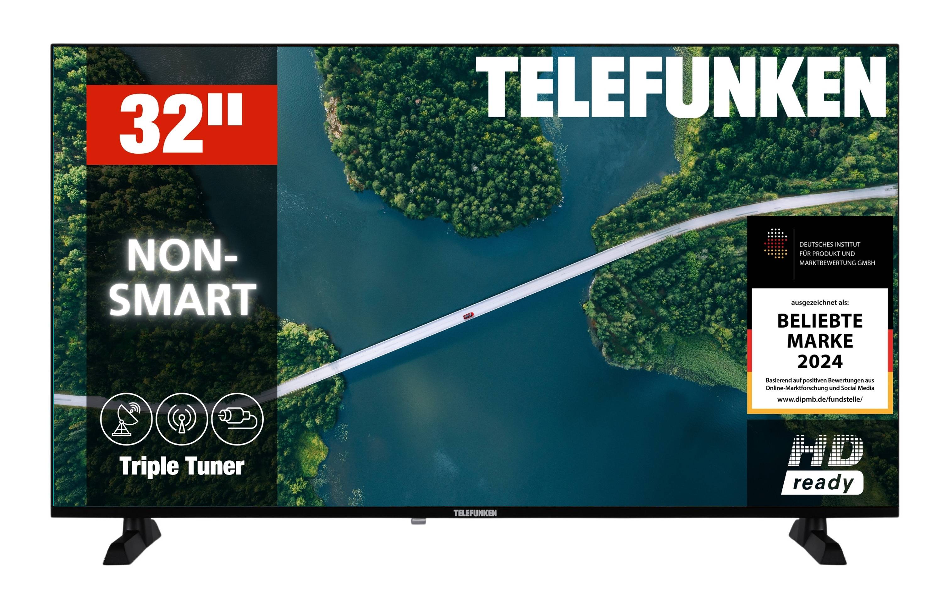 Telefunken XH32P900S Fernseher 32 Zoll LED TV mit HD-Auflösung und integriertem Triple-Tuner (2026)-0