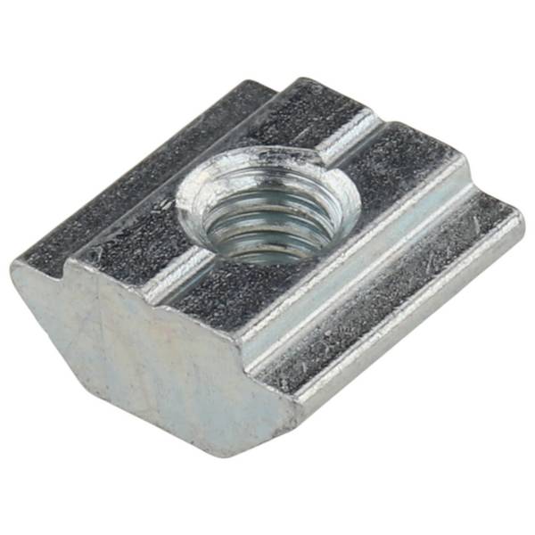 Nutenstein M4, Nut 6, Typ B, mit Steg, Stahl, verzinkt