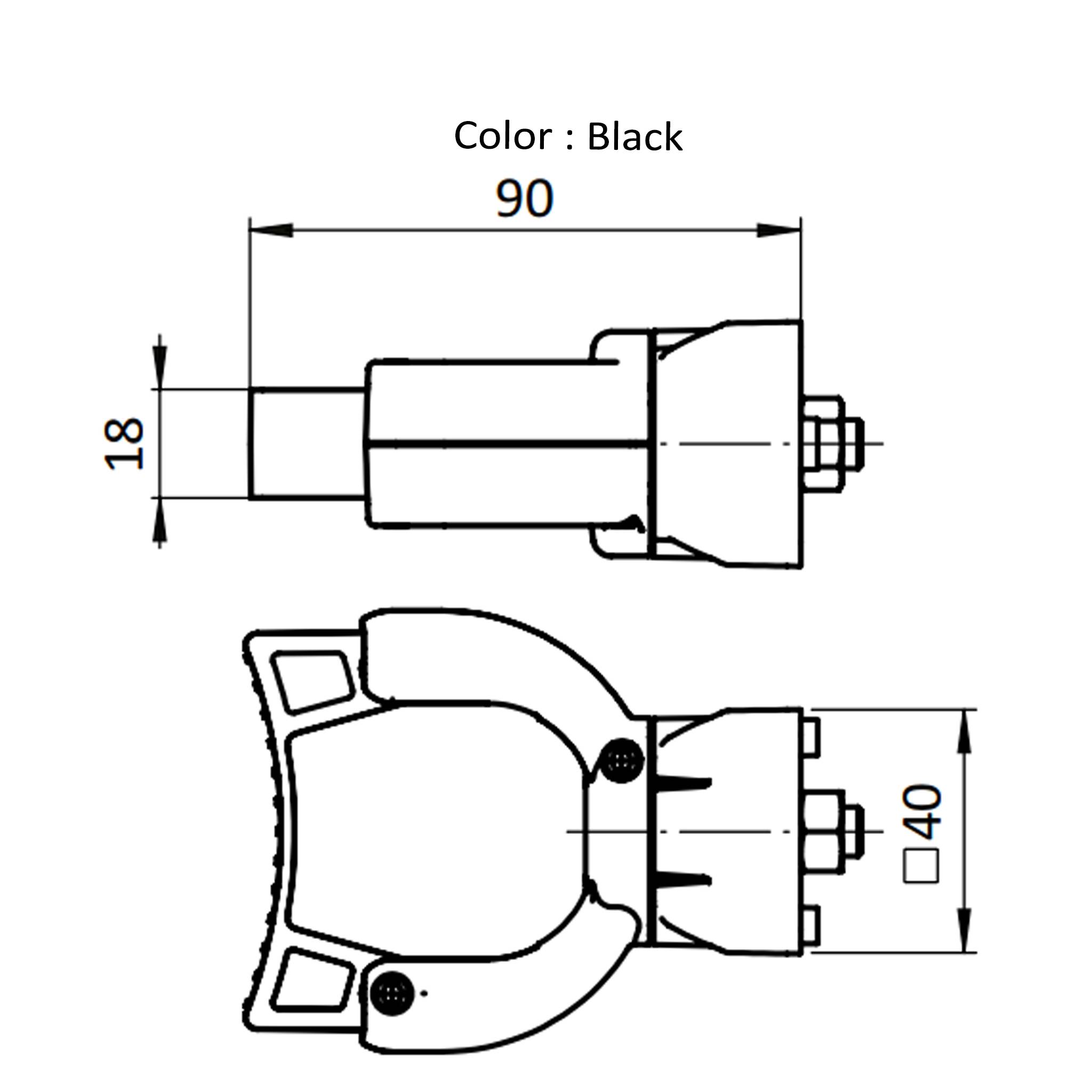 Besenhalter FLEX FX 20-30, 90x72x40, Kunststoff / Stahl, schwarz-1