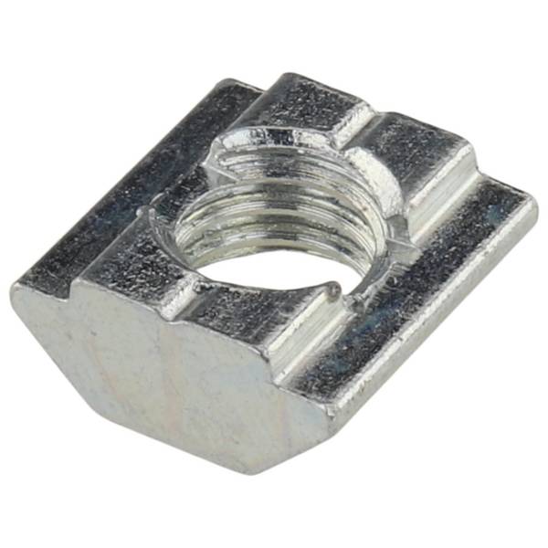 Nutenstein M6, Nut 6, Typ B, mit Steg, Stahl, verzinkt