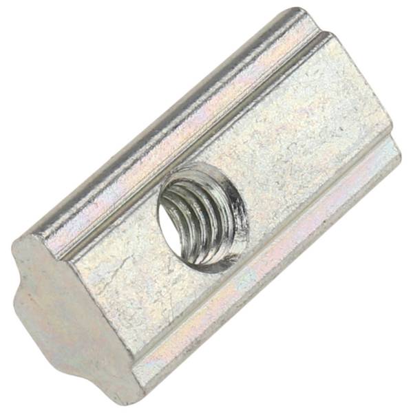 Nutenstein M4, Nut 5, mit Steg, Stahl, verzinkt
