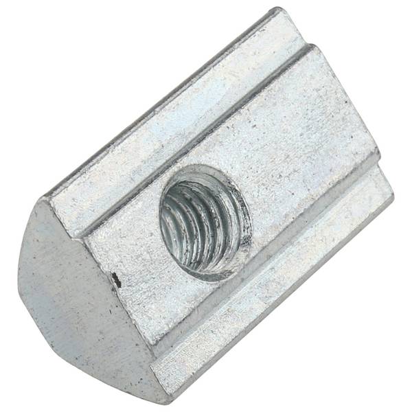 Nutenstein M6, Nut 8, mit Steg, Stahl, verzinkt