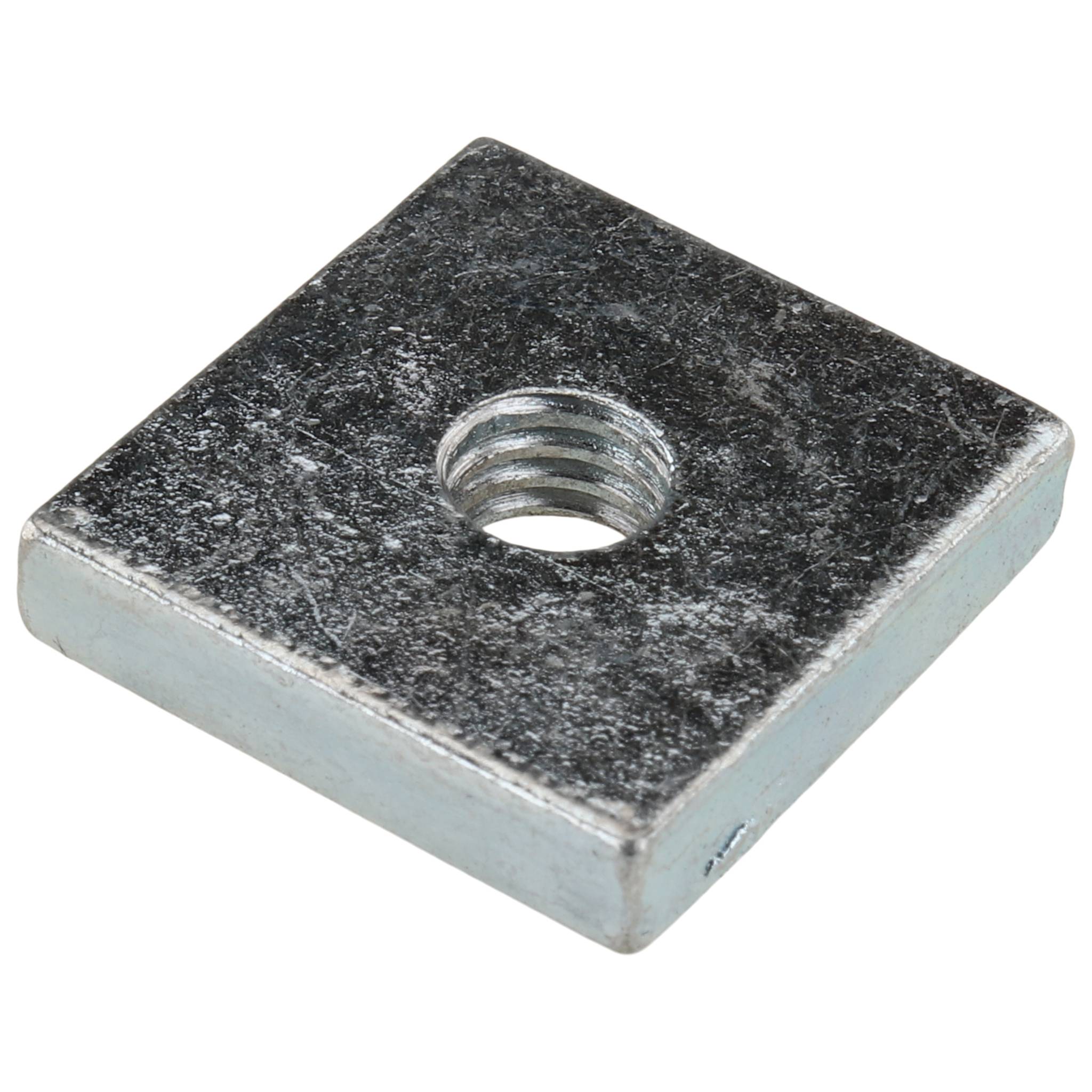Gewindeplatte M6, 19x19x4, Stahl, verzinkt-0