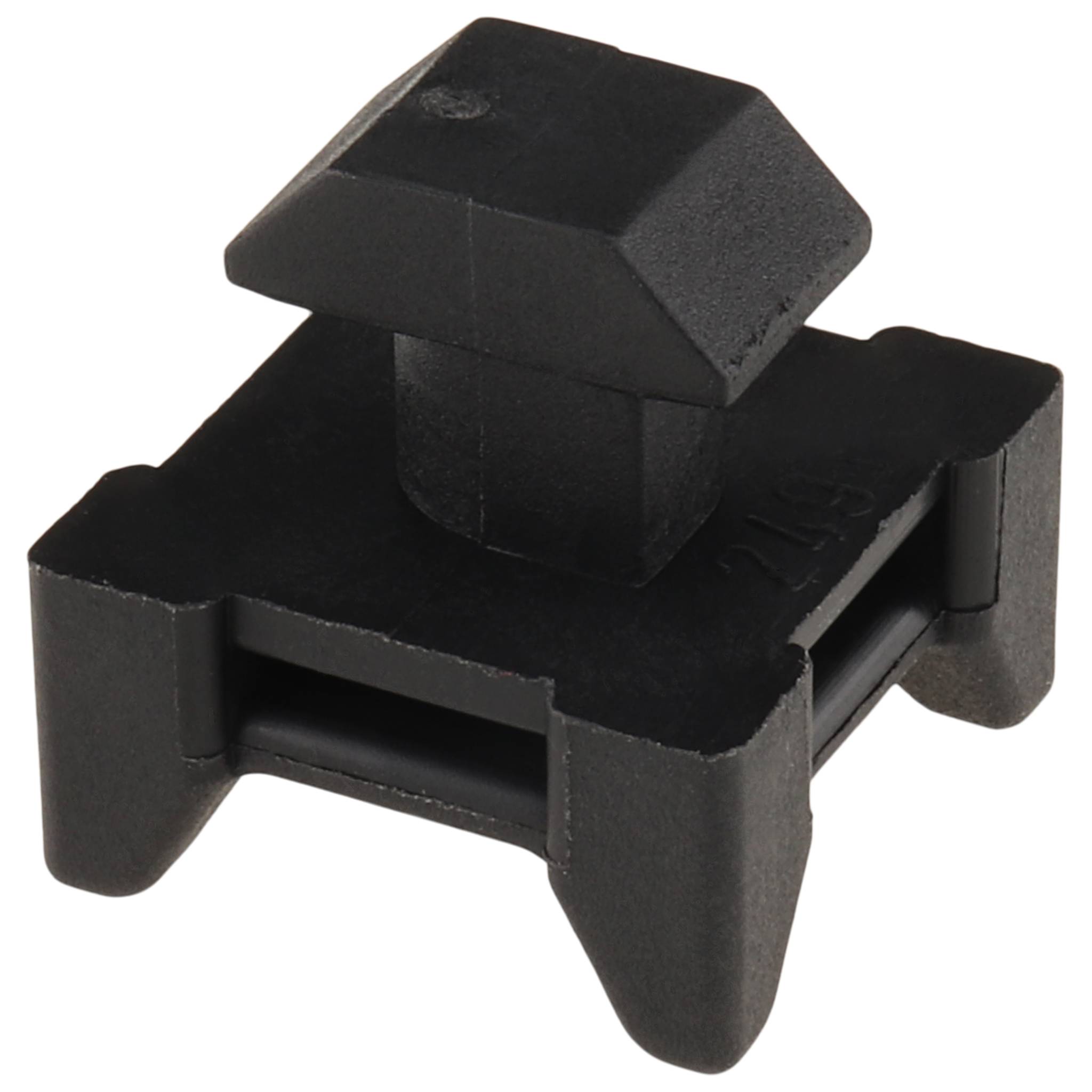 Kabelhalteblock, Kabelbinderblock, 20x20x20, Kunststoff PA glasfaserverstärkt, roh, schwarz-0
