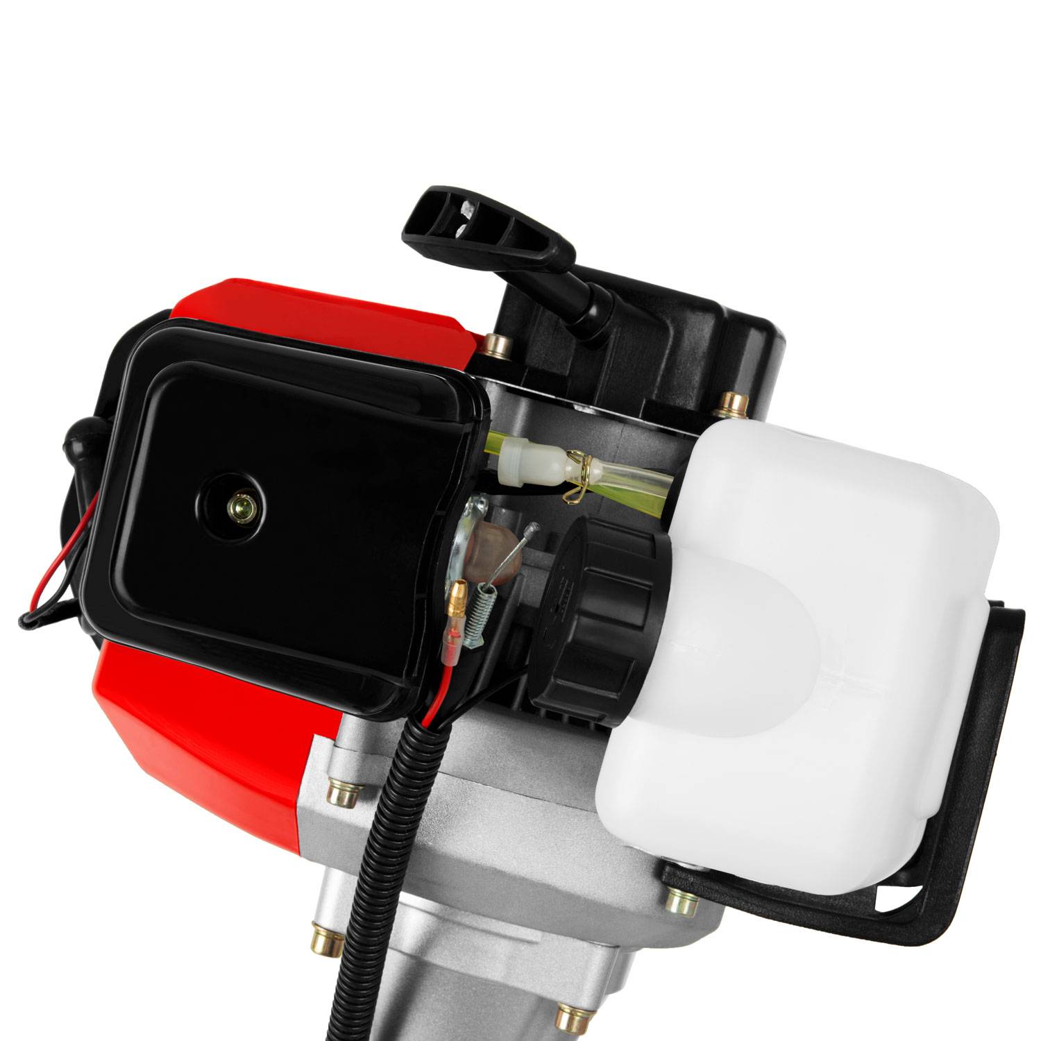 EBERTH Kehrmaschine Motorbesen Kehrbesen Benzin 3PS 2-Takt Motor 52ccm 2x 30cm Kehrwalze Kehrbreite 60cm-4