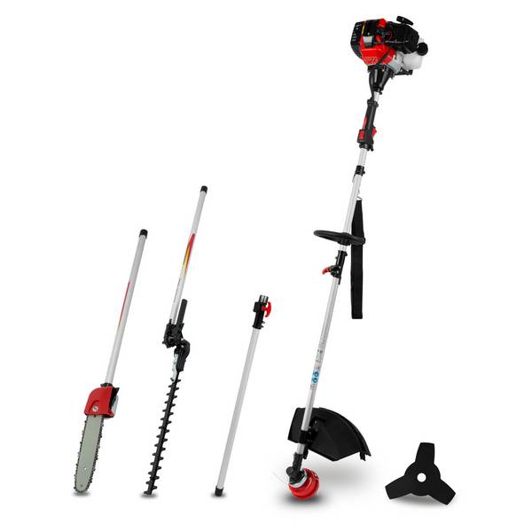 EBERTH Motorsense Freischneider Rasentrimmer Multitool 4in1 Benzin Tragegurt 3PS 52ccm Hubraum 2-Takt Motor