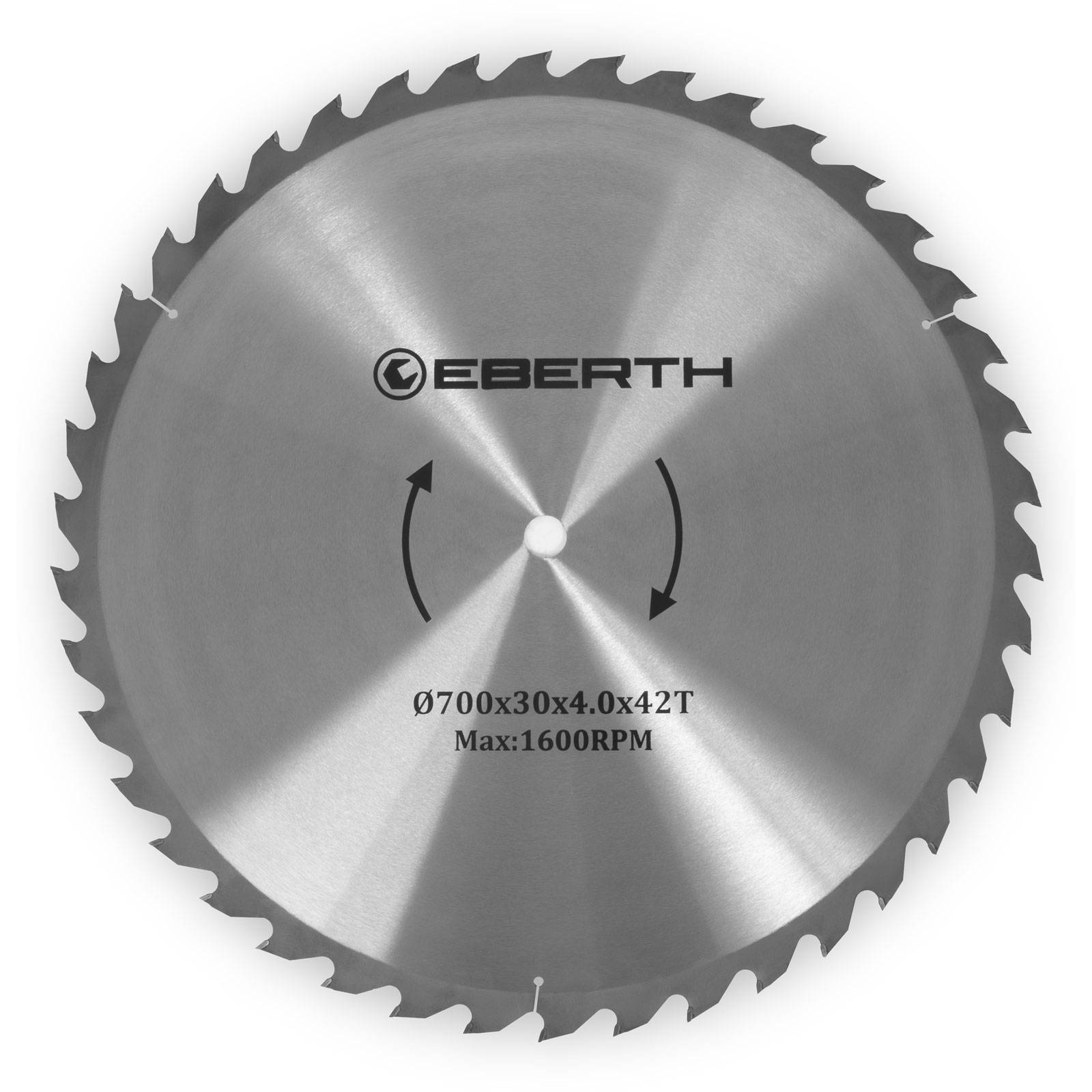 EBERTH Kreissägeblatt 700mm Durchmesser 30mm Bohrung 3.0mm Blättstärke 4.0mm Schnittbreite 42 Zähne RPM Max. 1600-0