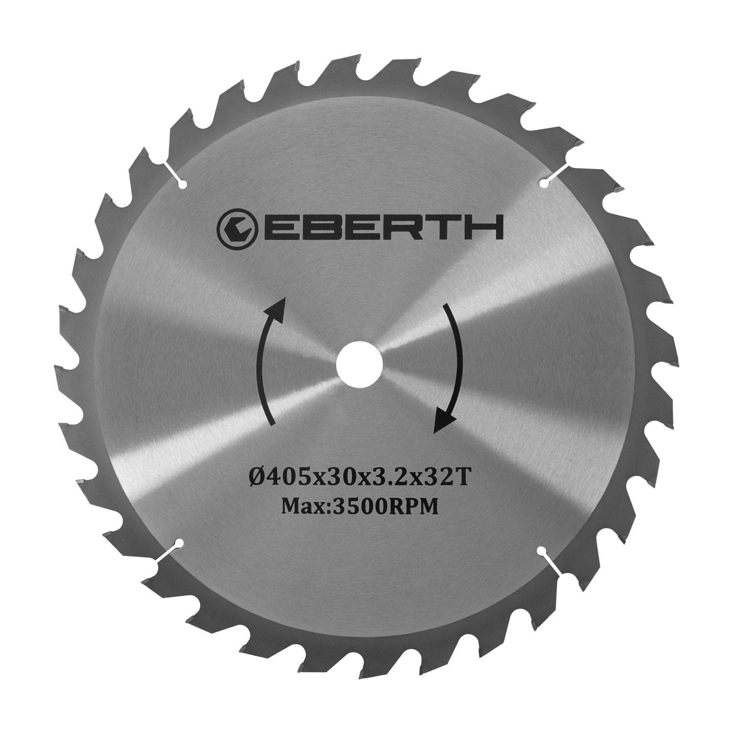 EBERTH Kreissägeblatt 405mm Durchmesser 30mm Bohrung 2.2mm Blättstärke 3.2mm Schnittbreite 32 Zähne RPM Max. 5000-0