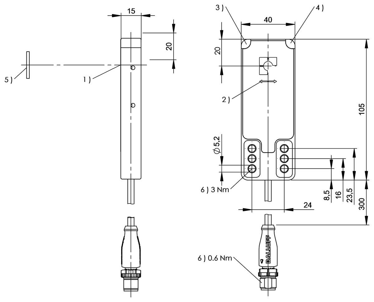 Balluff HF (13.56 MHz) BIS M-458-08240107S4-2
