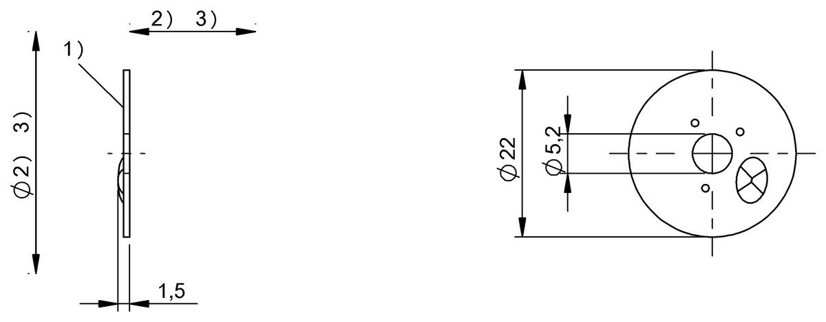 BALLUFF BIS M-181-03/L, RFID HF-Tags (13,56 MHz), P/n: BIS00WW-1