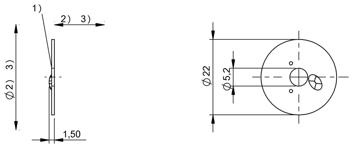 BALLUFF BIS M-181-10/L, RFID HF-Tags (13,56 MHz), P/n: BIS00WU-1