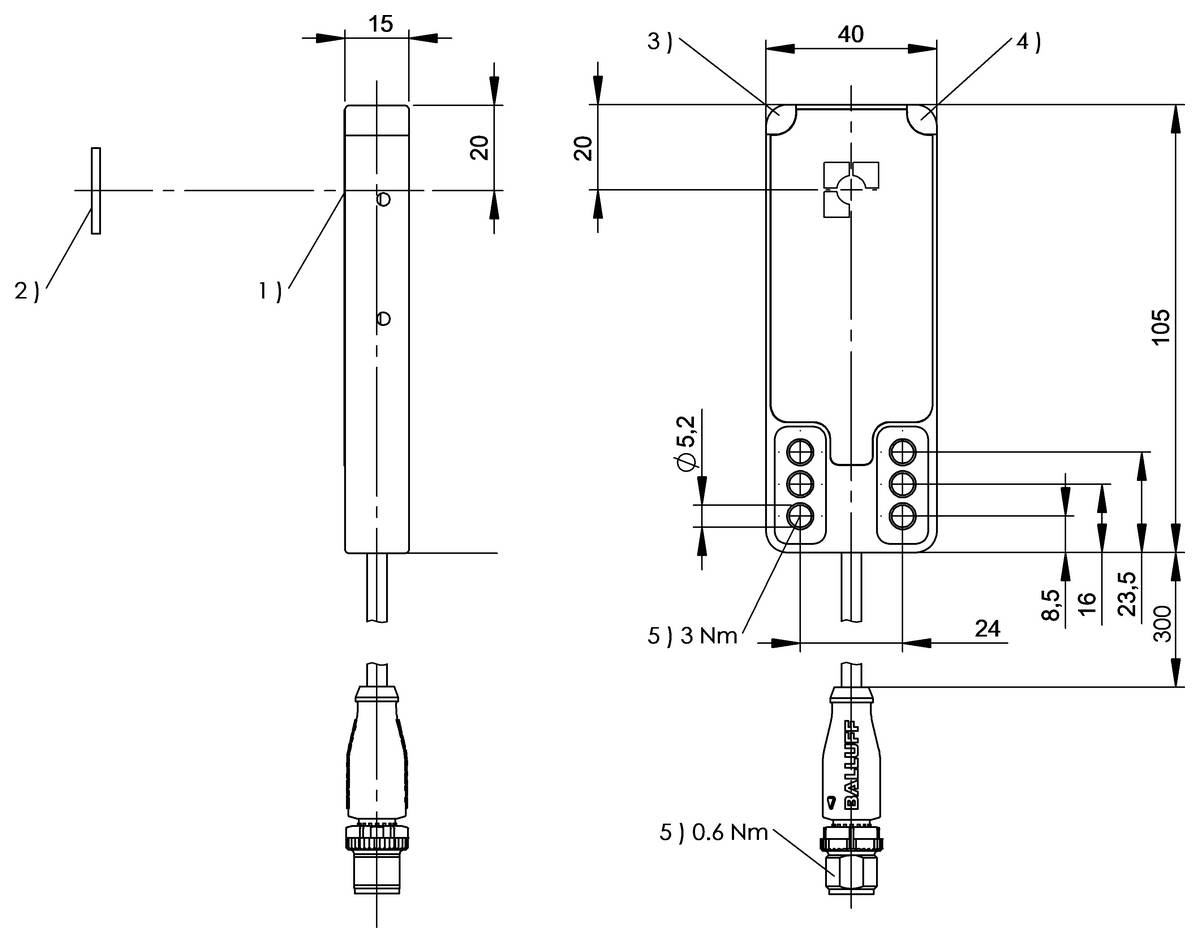 BALLUFF BIS M-408-082-401-07-S4, HF-Schreib-/Leseköpfe (13,56 MHz) mit integrierter Auswerteeinheit, P/n: BIS01HJ-1