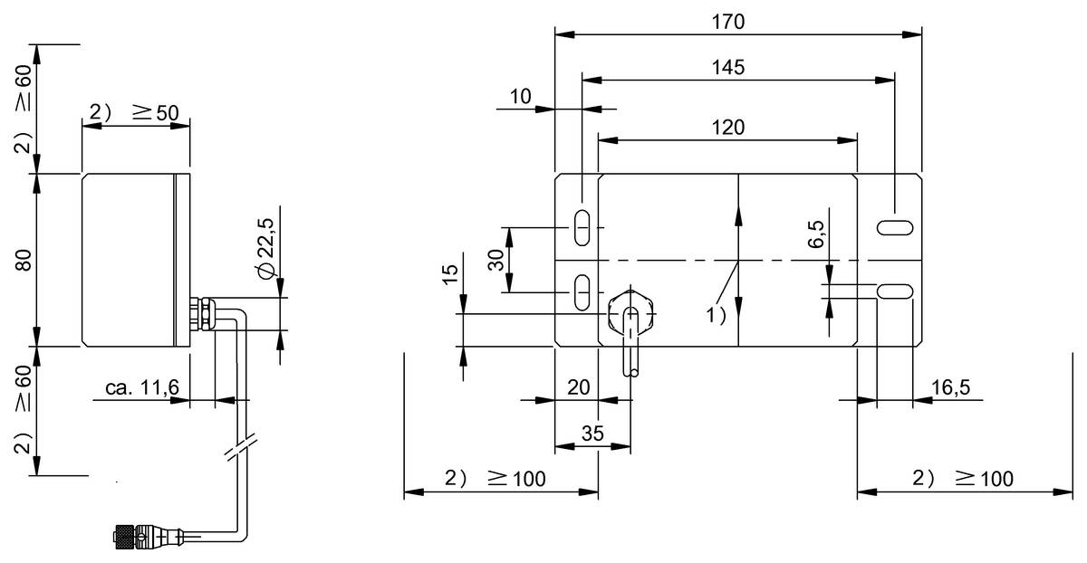 BALLUFF BIS C-351-PUV-05, Reader für den LF-Bereich (70/455 kHz), P/n: BIS01F0-1