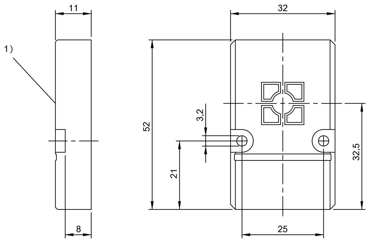 BALLUFF BIS C-108-05/L, Rechteckige Tags für den LF-Bereich (70/455 kHz), P/n: BIS000C-1