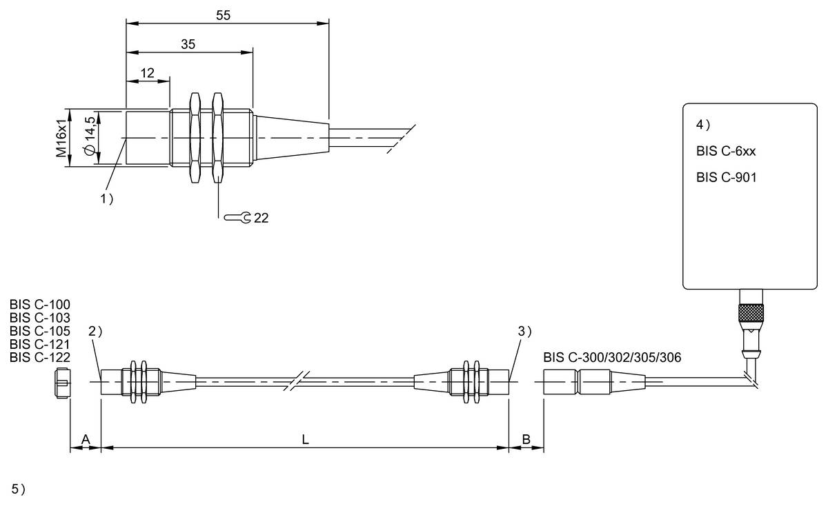 BALLUFF BIS C-380-06/06-00,3, Datenkoppler für den LF-Bereich (70/455 kHz), P/n: BIS00JH-1