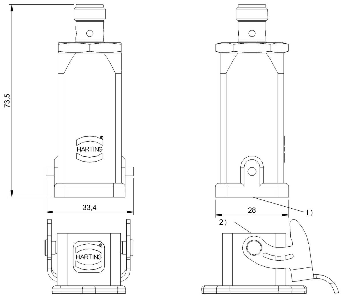 BALLUFF BIS M-404-045-401-07-S4-SA1, HF-Schreib-/Leseköpfe (13,56 MHz) mit integrierter Auswerteeinheit, P/n: BIS018E-1
