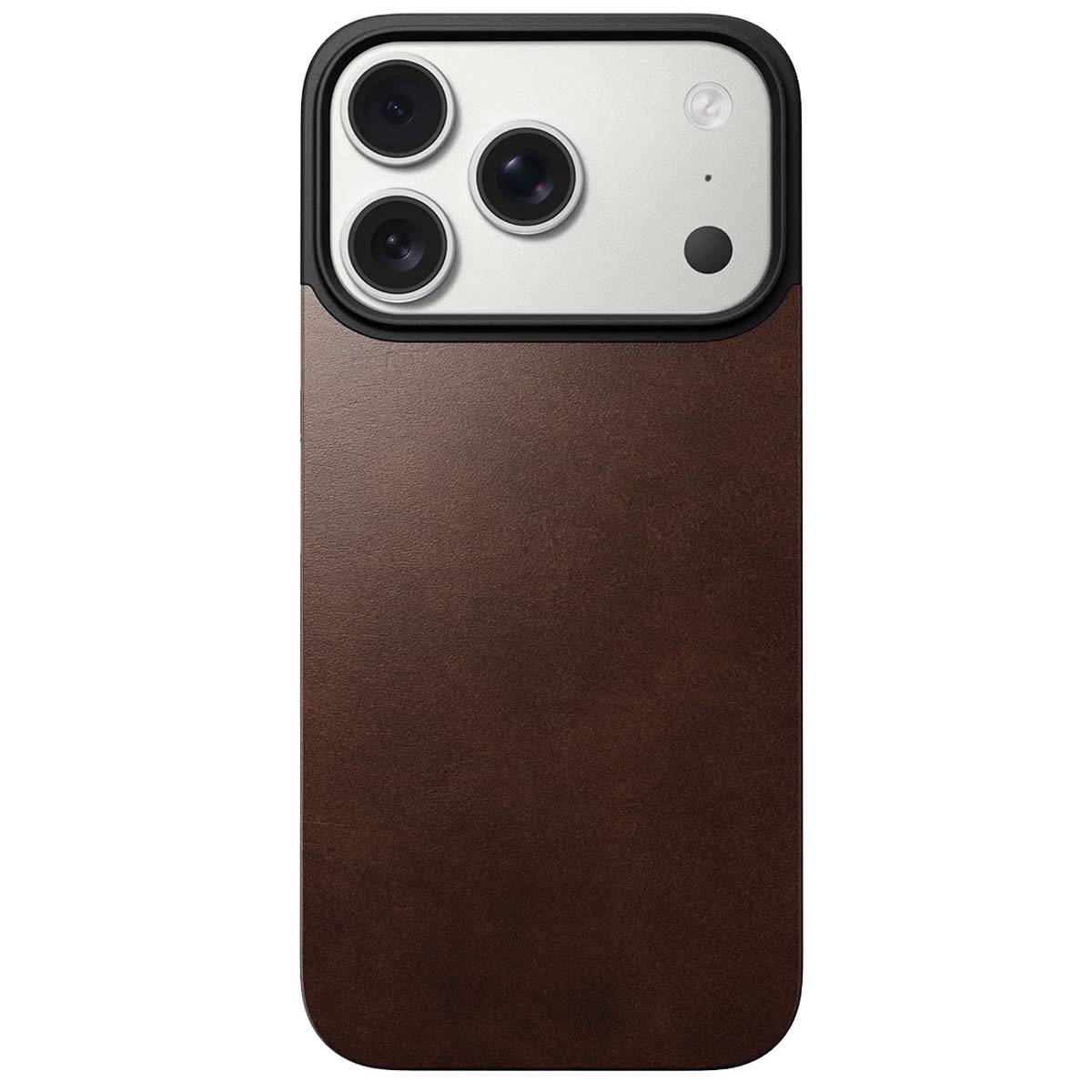 Magn. Leather Back MagSafe iPhone 17 Pro Rustic Brown H.-0