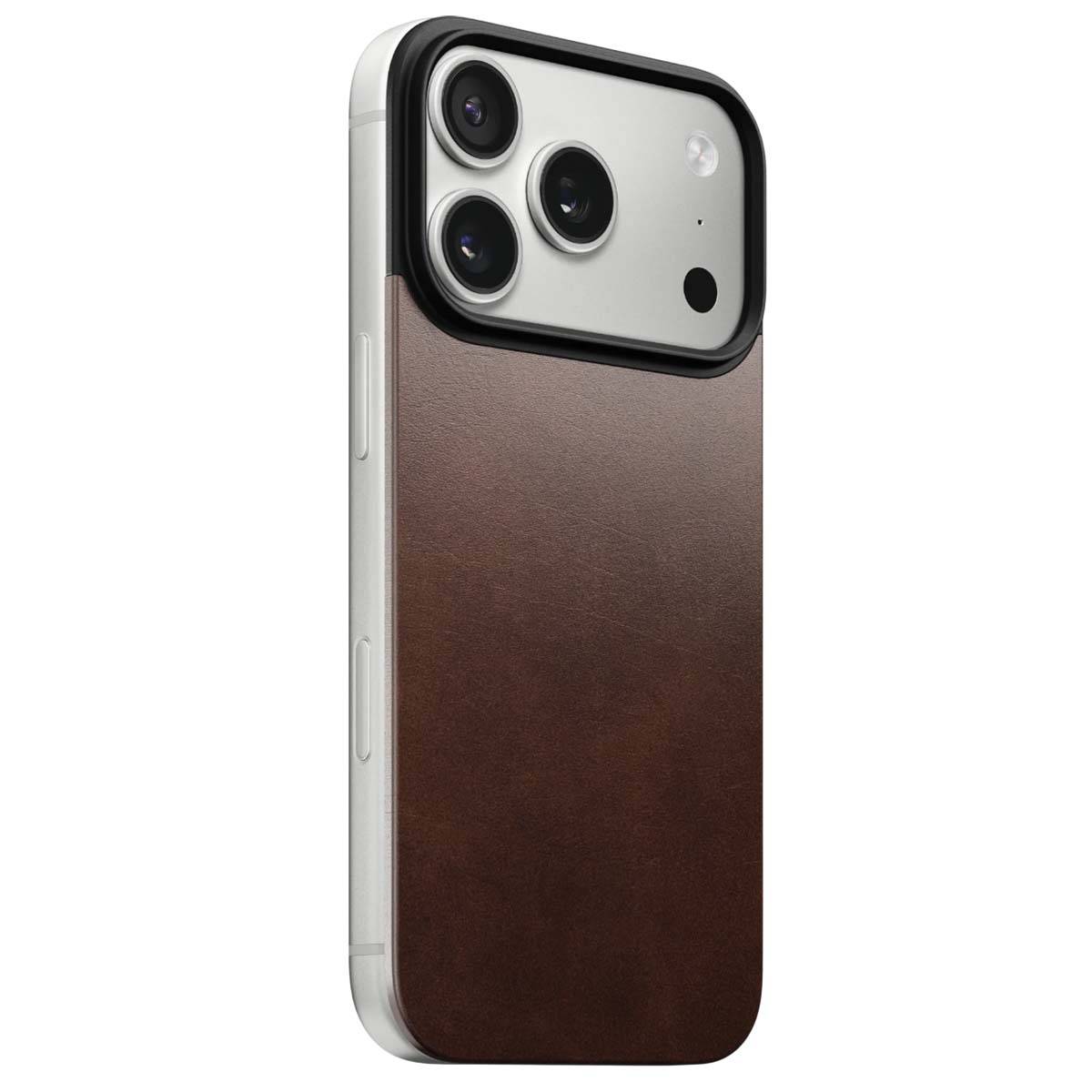 Magn. Leather Back MagSafe iPhone 17 Pro Rustic Brown H.-1