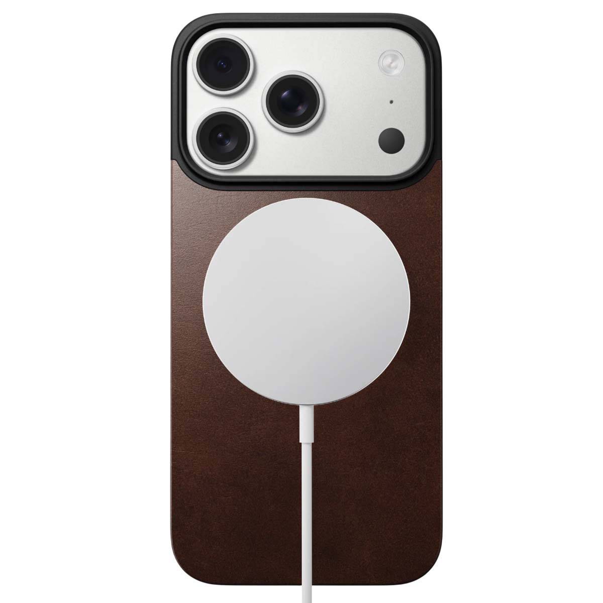 Magn. Leather Back MagSafe iPhone 17 Pro Rustic Brown H.-3
