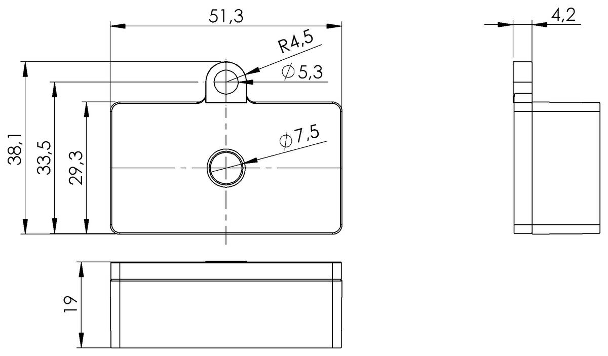 BALLUFF BIS U-113-M4/CAA, Rechteckige Tags für den UHF-Bereich (860/960 MHz), P/n: BIS018H-1