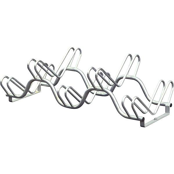 Fahrrad-Ständer auf 2 Ebenen nebeneinander 5 Stellplätze Metalloptik. Etablissements Mottez & Cie SA 84815649-0
