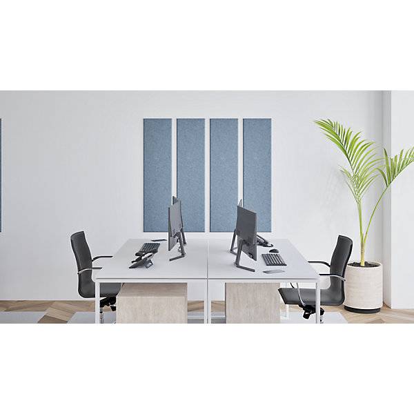 Akustik-Wandplatte HxB 1200 x 300 mm VE 4 Stk blau ab 10 VE. TAKKT Industrial & Packaging GmbH 84303849-3