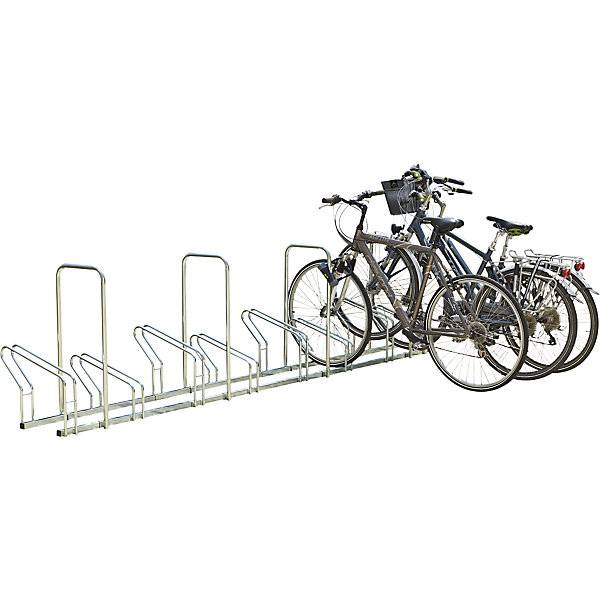 Fahrradständer auf 2 Ebenen nebeneinander 8 Stellplätze Metalloptik. Etablissements Mottez & Cie SA 84815749