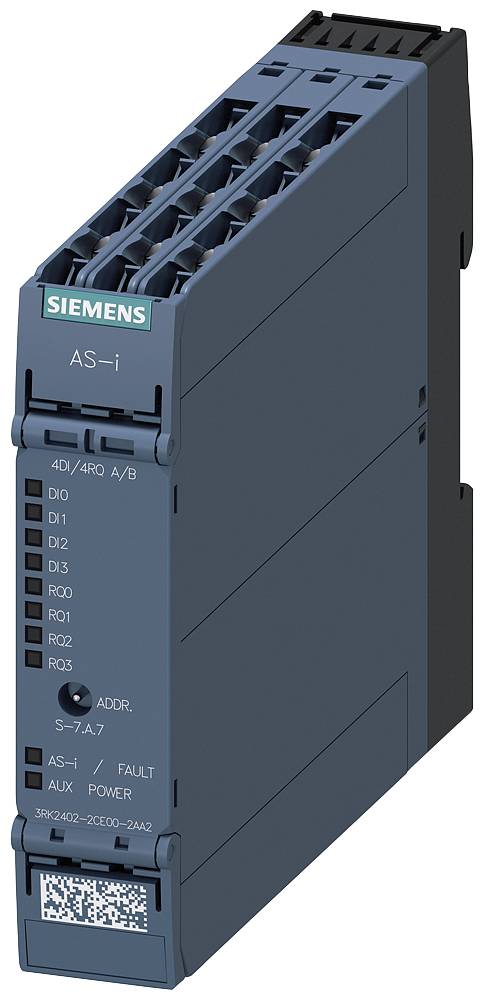 Siemens SIEMENS 3RK2402-2CE00-2AA2 - AS-I MODUL SC22.5 4DI/4RQ, A/B AS-i SlimLine Compact Modul SC22.5 digital, A/B-Slav