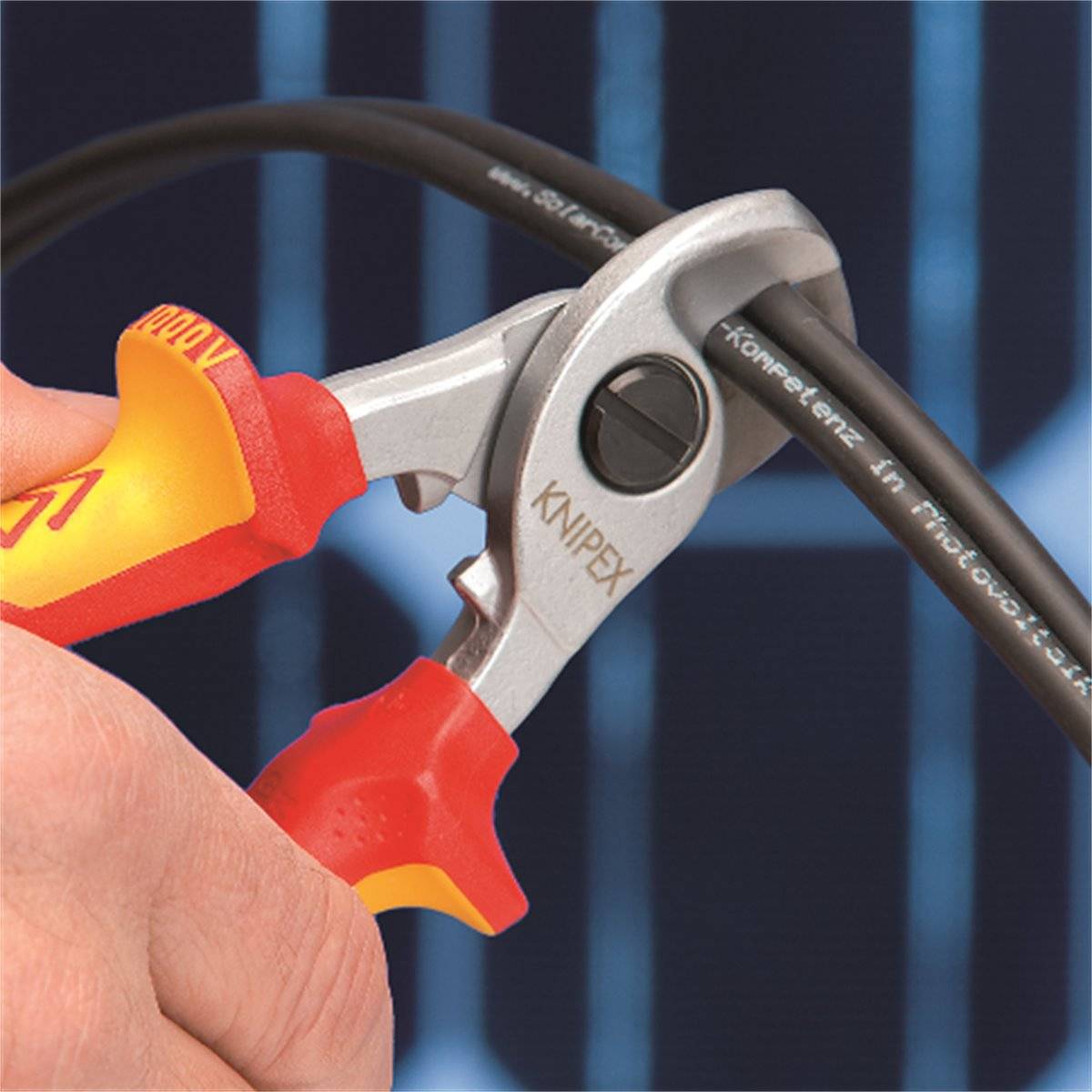 Knipex 95 16 165 T BK Kabelschere mit Befestigungs öse-2