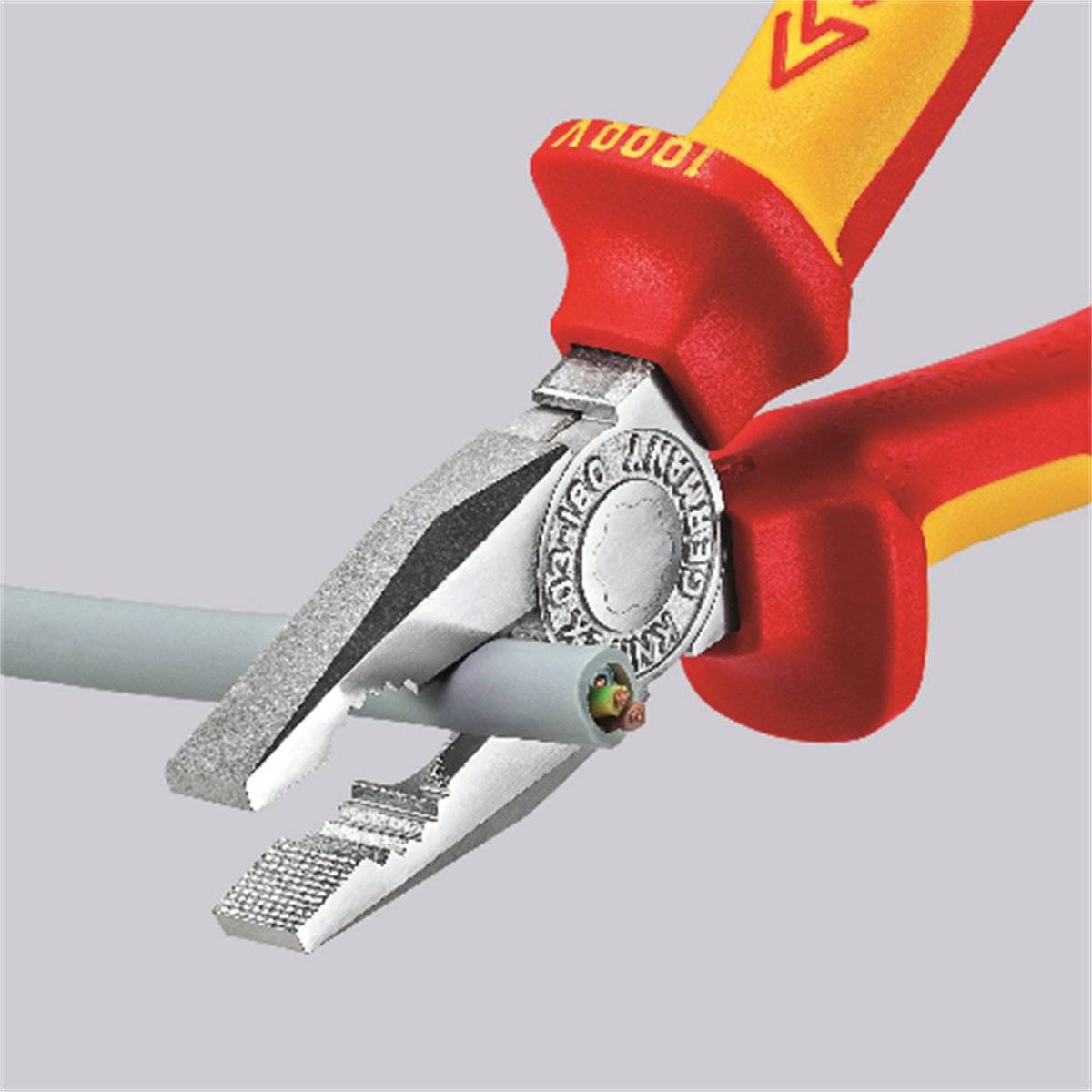 Knipex 03 06 180 T BK Kombizange mit Befestigungsö se-1